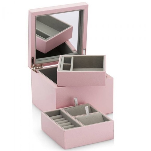 Pandora Storage & Organization Pandora Small Leather Pink Jewelry Box Nwt Poshmark